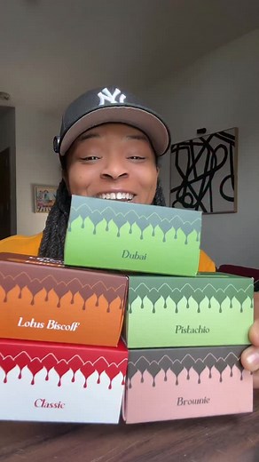 Trying Cake in a Box from The Nuts Factory | Classic, Dubai, Pistachio, Lotus Biscoff, Brownie Looking for Dubai sweets and desserts in NYC — definitely check out @thenutsfactory | Munch With Des