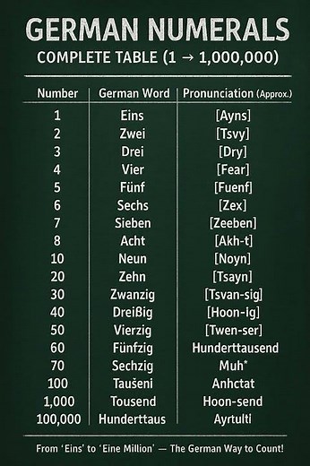 "German Numbers Explained 🇩🇪 | From Eins to Eine Million | Integralis University"