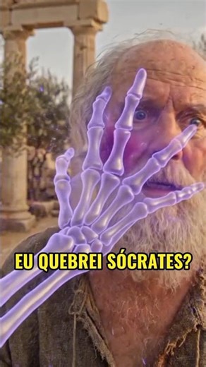 Sócrates nunca esperou levar um tapa desses... 💀🏛️ #curiosidades #historia #esqueleto #filosofia
