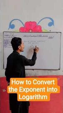 How to Convert the Exponent into Logarithm?