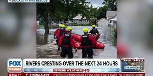 Floodwater start to recede, roads reopening in Sioux City, Iowa | Latest Weather Clips | FOX Weather