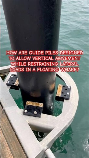 HOW ARE GUIDE PILES DESIGNED TO ALLOW VERTICAL MOVEMENT WHILE RESTRAINING LATERAL LOADS?