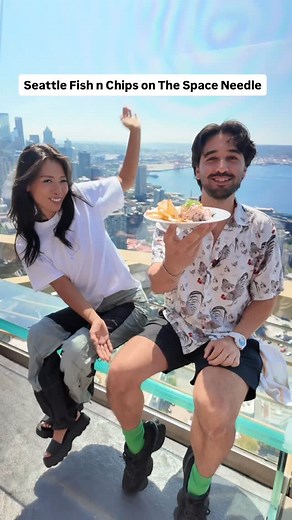 Matthew Norman Broussard on Instagram: "Seattle’s iconic Fish and Chips up in Seattle’s iconic @spaceneedle For a while now, I’ve been heading up to the Space Needle when I’m in need of some inspiration so it was super cool to whip something up in real time... Highly recommend a visit whether you’re in a creative rut or not. Grab tickets at spaceneedle.com #ad"