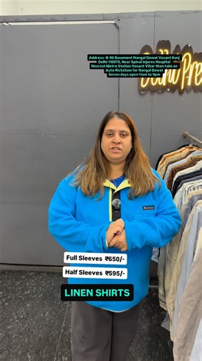 Delhi Premium Outlet on Instagram: "Full video on YouTube Channel **Export Surplus Rejected Garments & Accessories Full Sleeves Shirts ₹650/- XS to XXL Half Sleeves Shirt ₹595/- S to XXL For order contact only on below number:- No Exchange/No Refund/No COD/No Cancellation 6901747474 (Only WhatsApp) 8587873757 (Only WhatsApp) We take limited orders due to rush, unavailability of staff for online assistance, availability of stock !! Address & Location 📍 B-90 Basement Nangal Dewat Vasant Kunj Delh