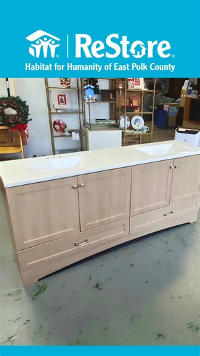 Crowded? 72" Double Vanity, $650. | Habitat for Humanity Restore- Dundee, FL