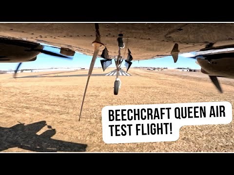 Beechcraft B-65 Queen Air Test Flight.