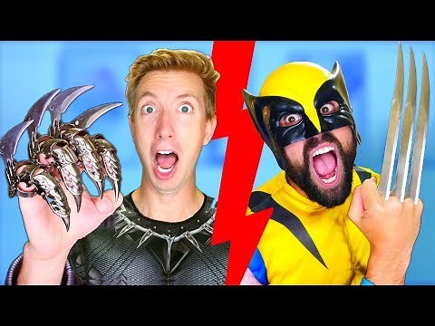 Wolverine vs Black Panther - Epic gadget Battle Challenge