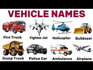 25 Vehicle Names in English with Sentences | Learn Transport Vocabulary Fast