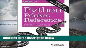Review  Python Pocket Reference - Mark Lutz