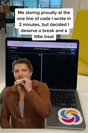 One step closer to finishing the project #CapCut #fyp #sololearn #viral #learntocode #codetok #codinglife #learntok #learningtips #techskills #chatgpt #capcutediting #programmerslife #programmerhumor #studentlife #studentbelike #codingmemes #codingtiktok #programmingtok