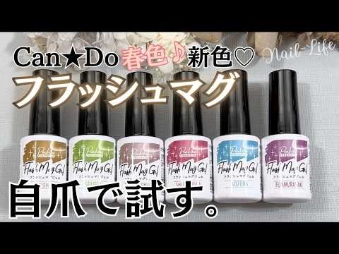 [Flower Plateau Colors ♡] Review of all 6 new colors of CanDo Flash Magnet Gel on my own nails! #...