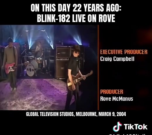 22 Years of Blink-182 Live on Rove: A Memorable Performance
