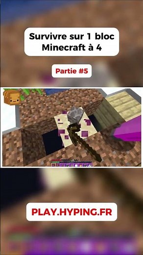 Surviving with 4 people on a single block in Minecraft! (Part 5)