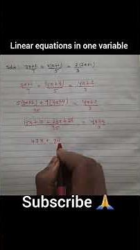 Solve: [(3x+2)/7]+[4(x+1)/5]=(2/3)(2x+1). #maths #linearequationinonevariable #class8maths #byjus