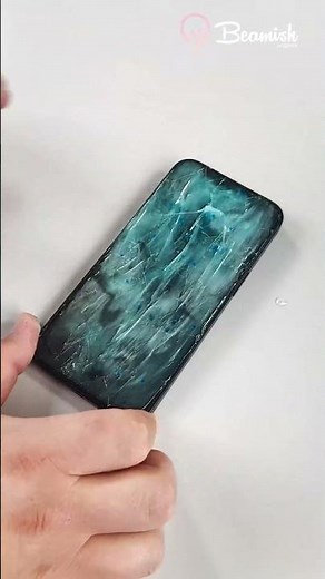 Broken phone screen fix using toothpaste 📱 #diyrepair #phonetrick #toothpaste