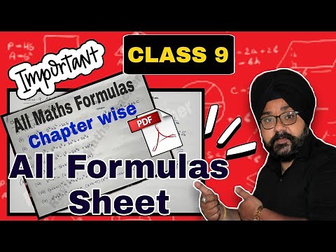 All Formulas of Maths class 9 | Chapterwise | All Maths Formulas Class 9 | Session 2022-23