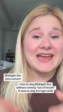 How to sing midnight sun! Zara Larsson 💖🏖️✨🎤 #vocalcoach #highnotes #singinglessons #zaralarsson