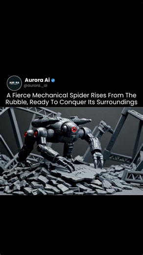 AI Animation: Fierce Robot Spider Conquering Its Surroundings ⚙️🌆