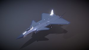 J-20 Chengdu Mighty Dragon Stealth Jet Fighter - 3D model by Ryuukou3D (@Ryuukou)