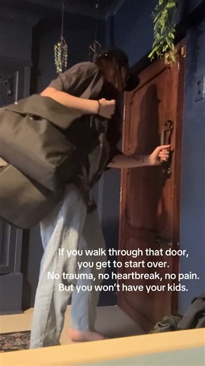 No regrets. | girl walks to door