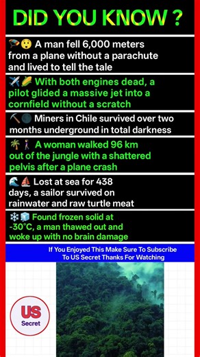 UNBELIEVABLE REAL-LIFE SURVIVAL STORIES THAT DEFIED DEATH