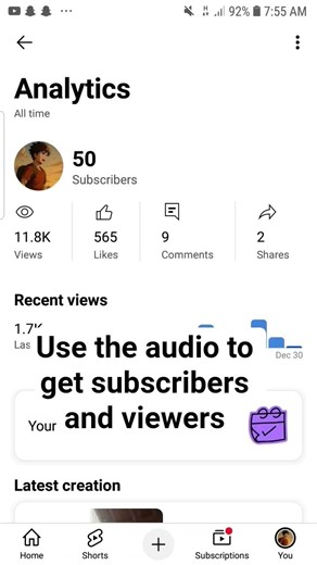 use audio to get viewers and subscribers #subscribe
