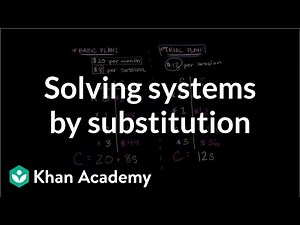 Super Yoga plans: Solving systems by substitution | Linear equations | Algebra I | Khan Academy