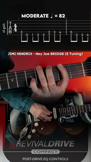 JIMI HENDRIX - Hey Joe Bridge Cover with TABS!