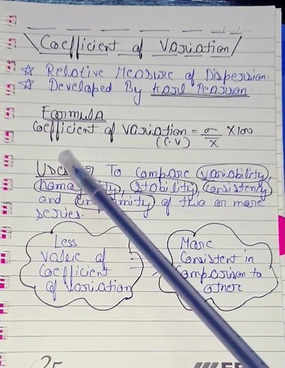 Coefficient of Variation #statistics #bcom #class11