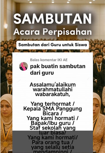 Contoh Sambutan Acara Perpisahan Sekolah