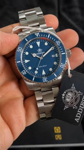 ADDIESDIVE AD2068 Blue Diver 🔥 The Best 39mm Quartz Dive Watch Under ₹8,000? #watch