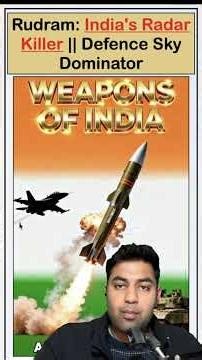 Rudram: India's Radar Killer || Defence Sky Dominator #currentaffairs