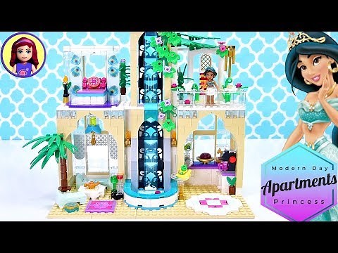 Jasmine's Custom Modern Day Apartment Finished! Part 2 Lego Build for a Disney Princess Tutorial