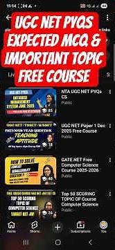 Free Course UGC NET PYQs & Expected MCQ Computer Science & Paper 1 #ugcnetcomputerscience #ugcnet
