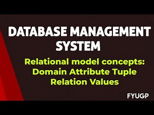 Relational model concepts Domain Attribute Tuple Relations and Values Database management system fyu