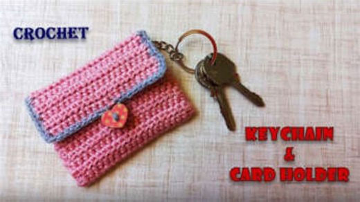 Simple crochet keychain & card holder | Beginner-friendly tutorial