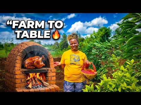 Farm to Table in Africa 🌽🌿 Planting Maize & Baking Chicken in Traditional Oven 🏡 Dream Home Progress