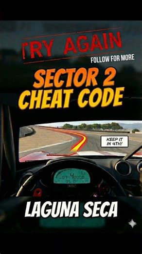 Do THIS, NOT That... 🛑 Laguna Seca Sector 2 Cheat Code #GT7