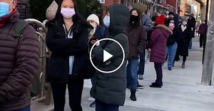 New Yorkers Wait in Long Line for Covid Tests as Cases Surge