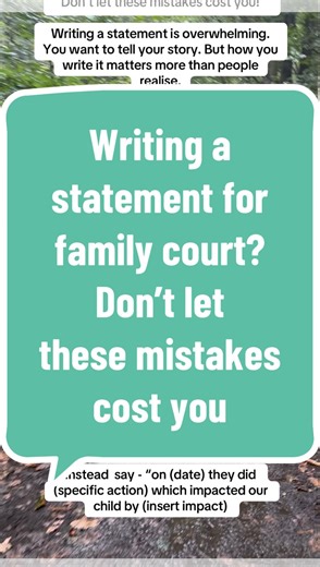 3.5K views · 1.2K reactions | Writing a statement for family court?...