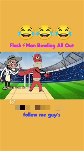 flash man cricket out player 😂😂😂 #comedy 🤣🤣🤣👌