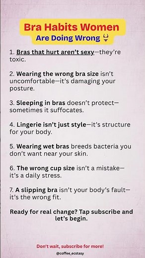 7 Bra Habits Women Are Doing Wrong 👙 | The Shocking Truth