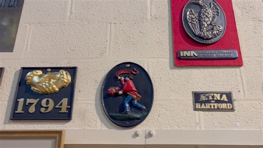 13K views · 85 reactions | Here's a quick video from our new Fire Marks exhibit here at the Museum. In the 18th and 19th centuries Fire Marks were placed on buildings that were insured by the company represented. The Fire Mark Circle of the Americas | The Fire Museum of Maryland | Facebook