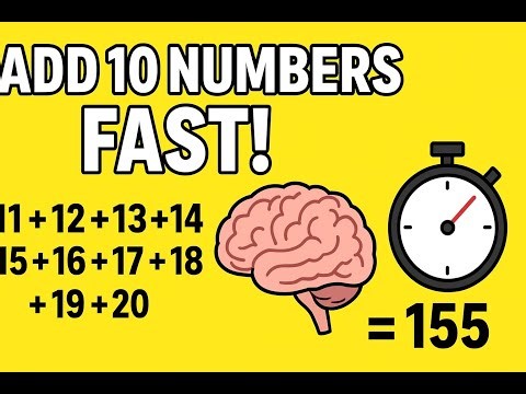 The Fastest Way to Add 10 Consecutive Numbers No Calculator!