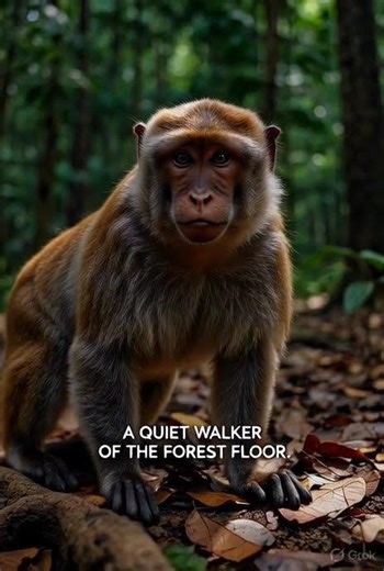 Stump-tailed macaque |Animal#93| #wildlife #animals #facts #animalshorts #cute #reels #shorts