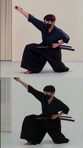 (Anime katana) Quick sword throw batto-jutsu anime #battojutsu