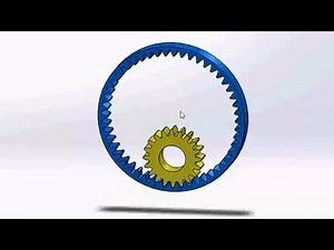 Solidworks Internal Gear Design and Motion study tutorial