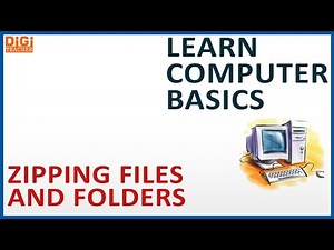 Learn Computer Basics || Zipping Files & Folders (English) || Digi Teacher