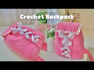 🎀How To Crochet Backpack | Small Crochet Backpack🎀