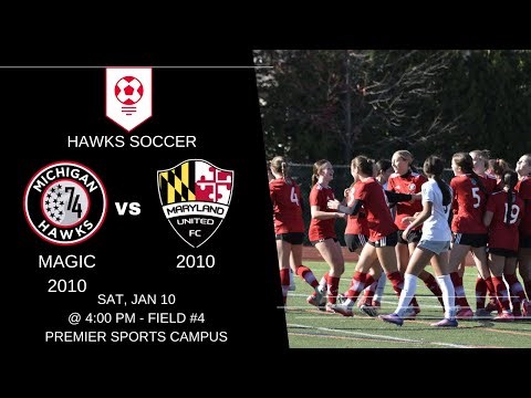 Hawks Magic 2010 Girls ECNL vs Maryland United FC ECNL 1 10 26 4K